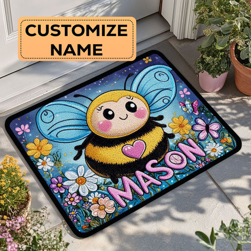 Bee Love CW1508069CL Personalized Doormat