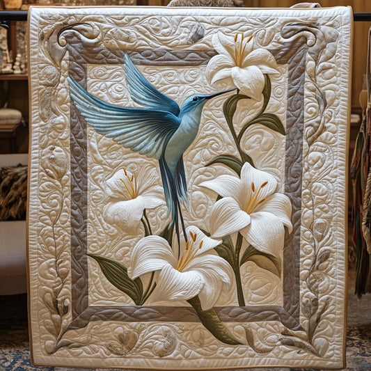 Lily Garden Of Hummingbird WY1507009CL Quilt