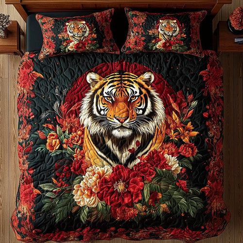 Beautiful Tiger In Flower WY1401048CL Duvet Cover Set