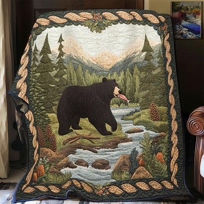 Bear Hunt Fish WY1803008CL Quilt