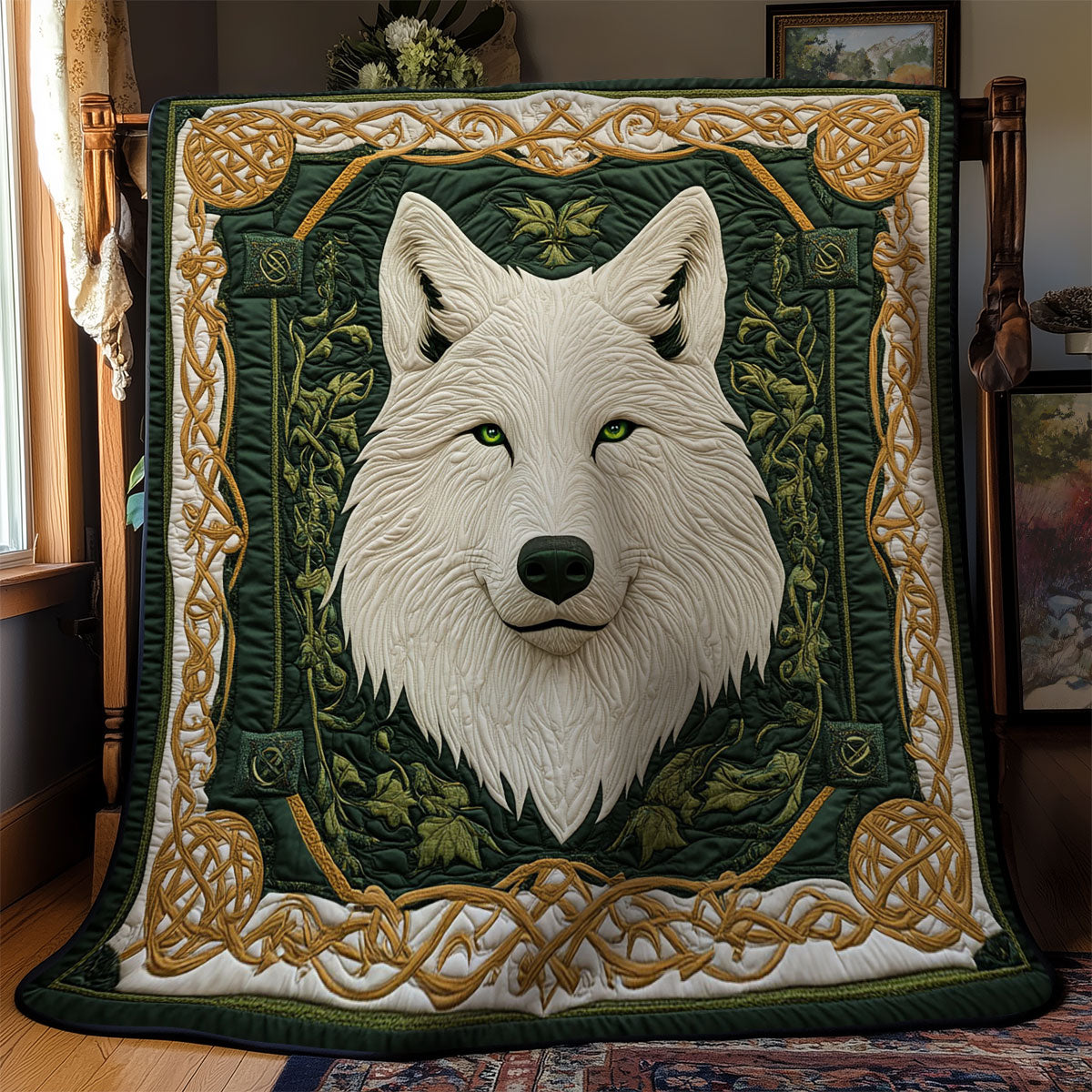 Wolf In Celtic WY1303066CL Quilt