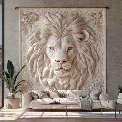 White Lion Portrait WY0503110CL Quilt