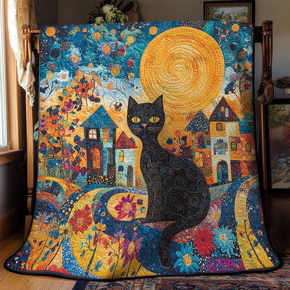 Black Cat In Street WY1002017CL Quilt