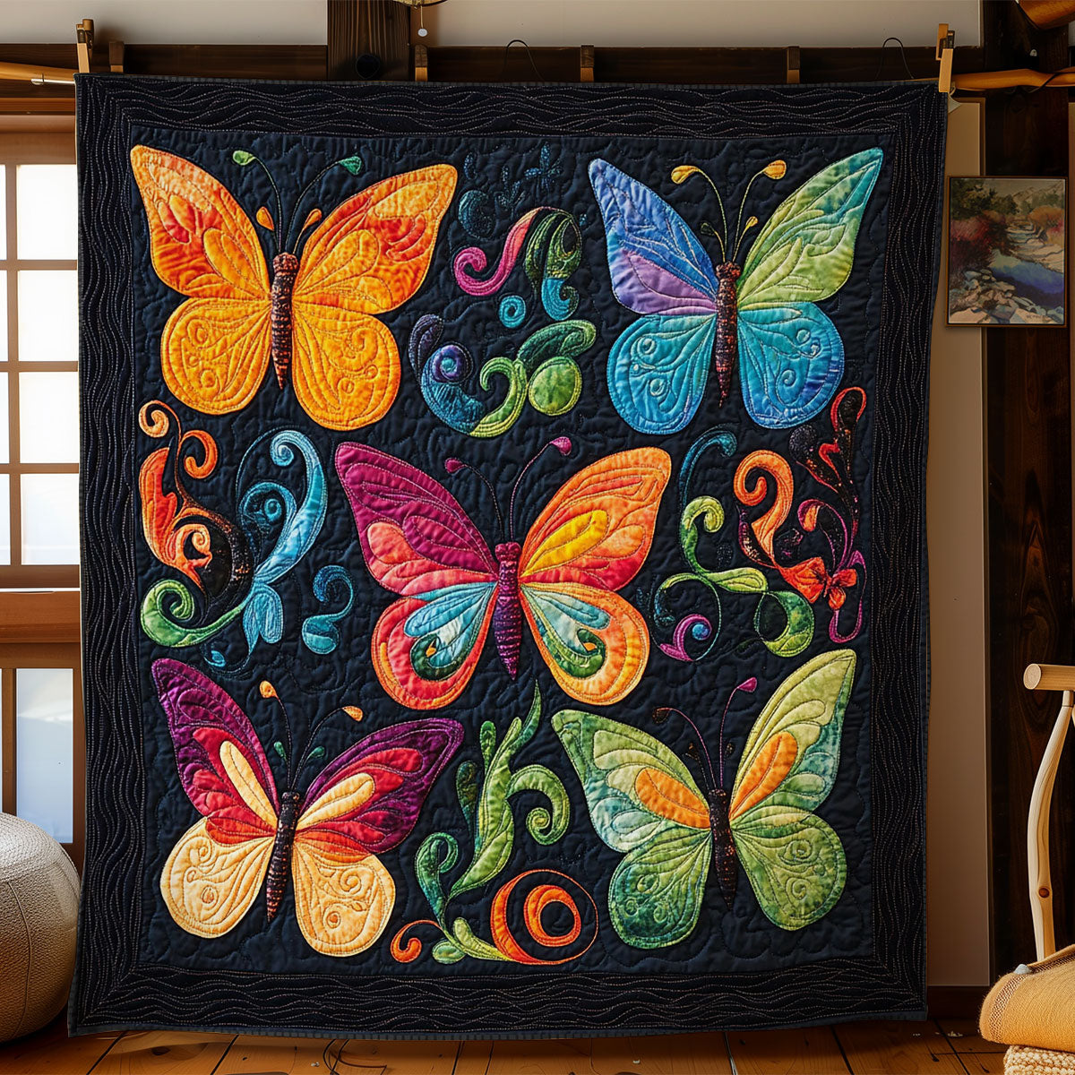 Colorful Magic Butterfly WY1002035CL Quilt