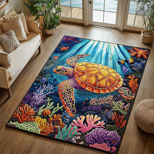 Ocean Turtle CW2208065CL Area Rug