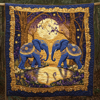 Couple Midnight Elephant WY1303030CL Quilt