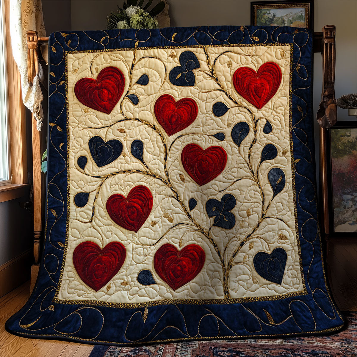 Heart Valentine WY0402025CL Quilt