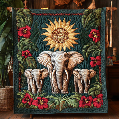Temple Guardian Elephant WY0906025CL Quilt