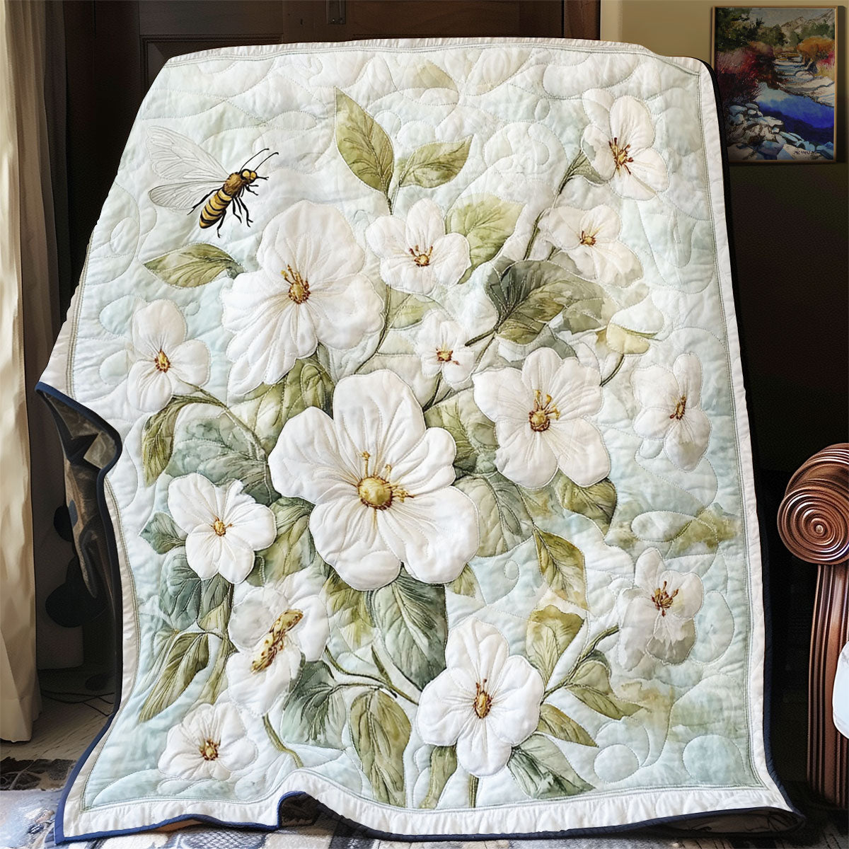 White Garden WY2103041CL Quilt