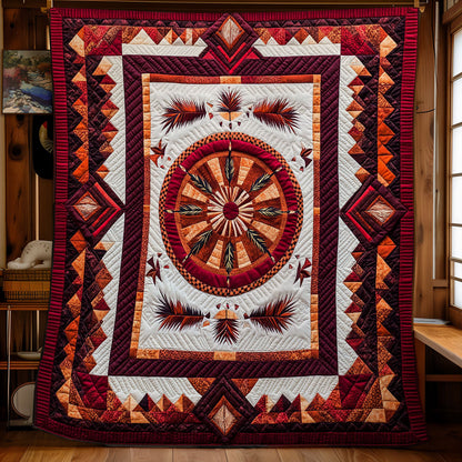 Red Tone Native American WY0503126CL Quilt