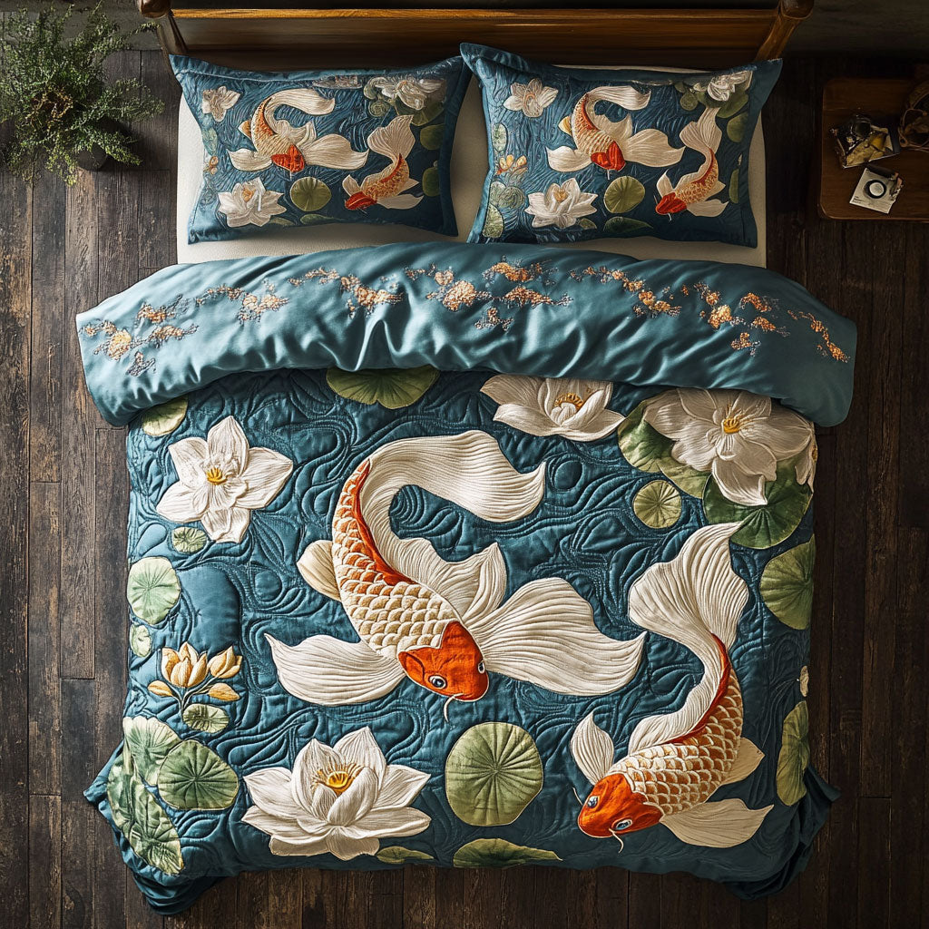 Oriental Water Garden WY1607046CL Duvet Cover Set