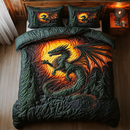 Mystic Sunset Dragon WY2105030CL Duvet Cover Set