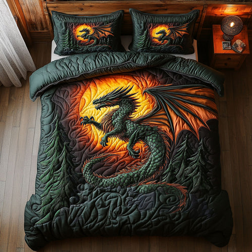 Mystic Sunset Dragon WY2105030CL Duvet Cover Set