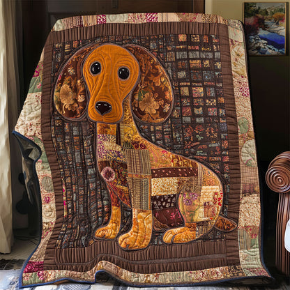 Funny Patchwork Dachshund WY1303041CL Quilt