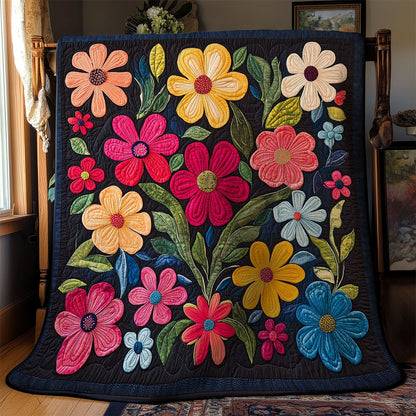 Colorful Flower Garden WY1002033CL Quilt