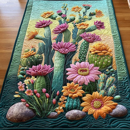 Cactus Flower WY2301102CL Quilted Table Runner