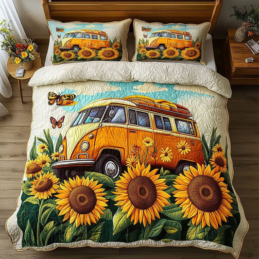Sunflower Camping Van WY2104049CL Duvet Cover Set