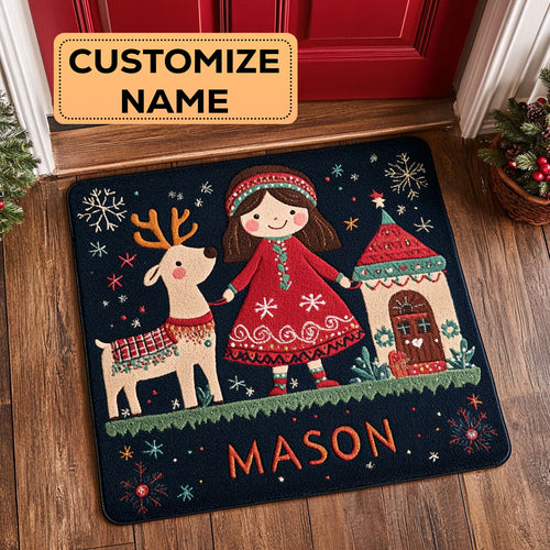 Christmas Joy CW1908051CL Personalized Doormat