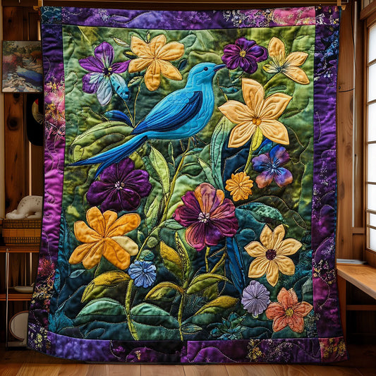 Beautiful Bird In Garden  WY1002012CL Quilt