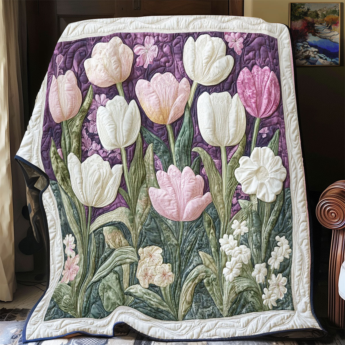 Beauitful Tulip Garden WY0603060CL Quilt
