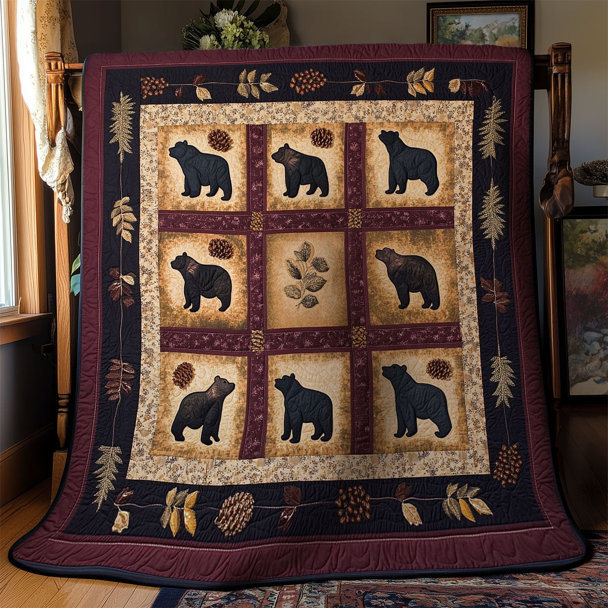 Black Bear Patch WY1703104CL Quilt