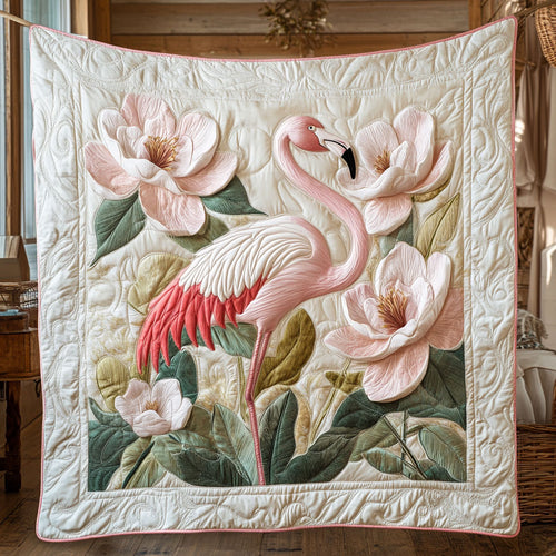 Flamingo And Magnolia WY2703017CL Quilt