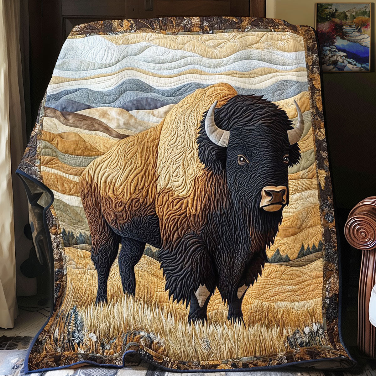 Golden Plains Bison WY1203014CL Quilt