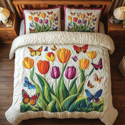 Tulip And Butterfly WY2703036CL Duvet Cover Set
