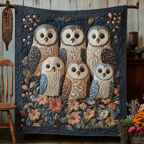 Woodland Owl Family WY0307172CL Quilt