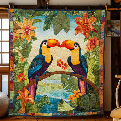 Vibrant Tropical Parrot WY1303046CL Quilt