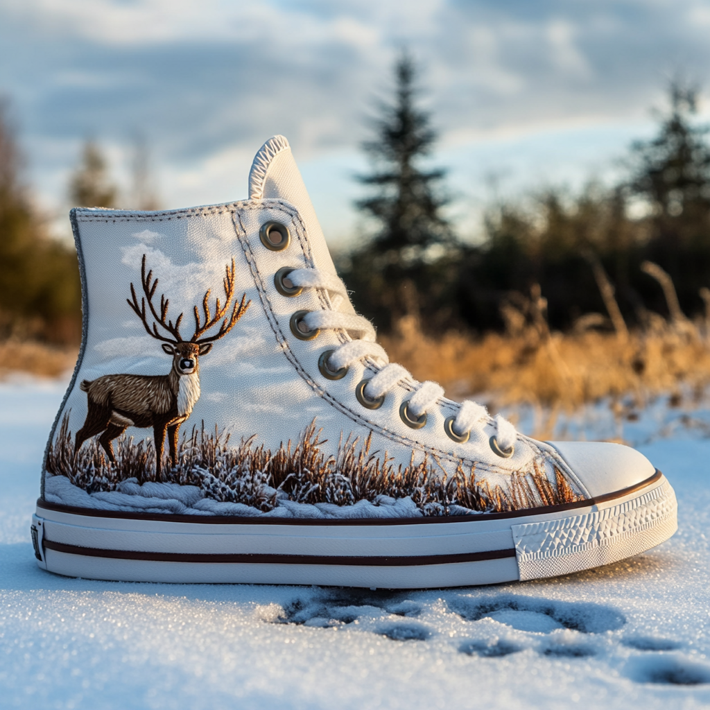 Reindeer Crossing WJ2110003CL Canvas High-Tops