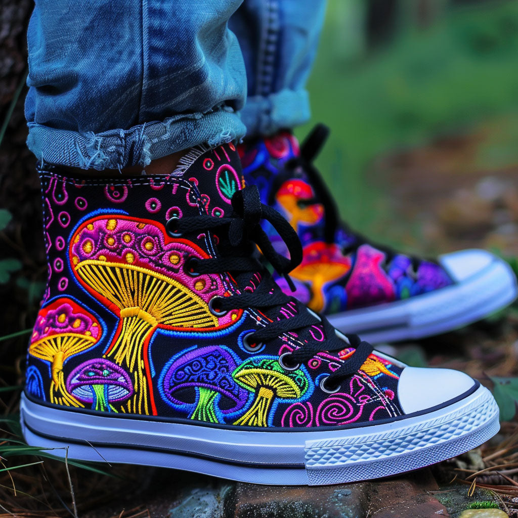 Fractal Mycelia WJ0609026CL Canvas High-Tops
