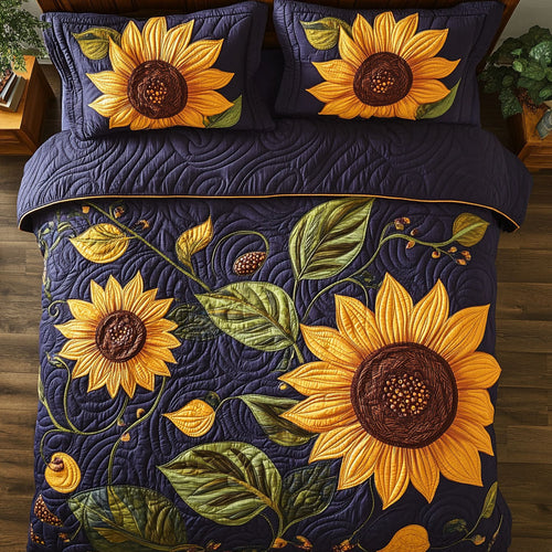 Purple Sunflower Garden WY0603056CL Duvet Cover Set
