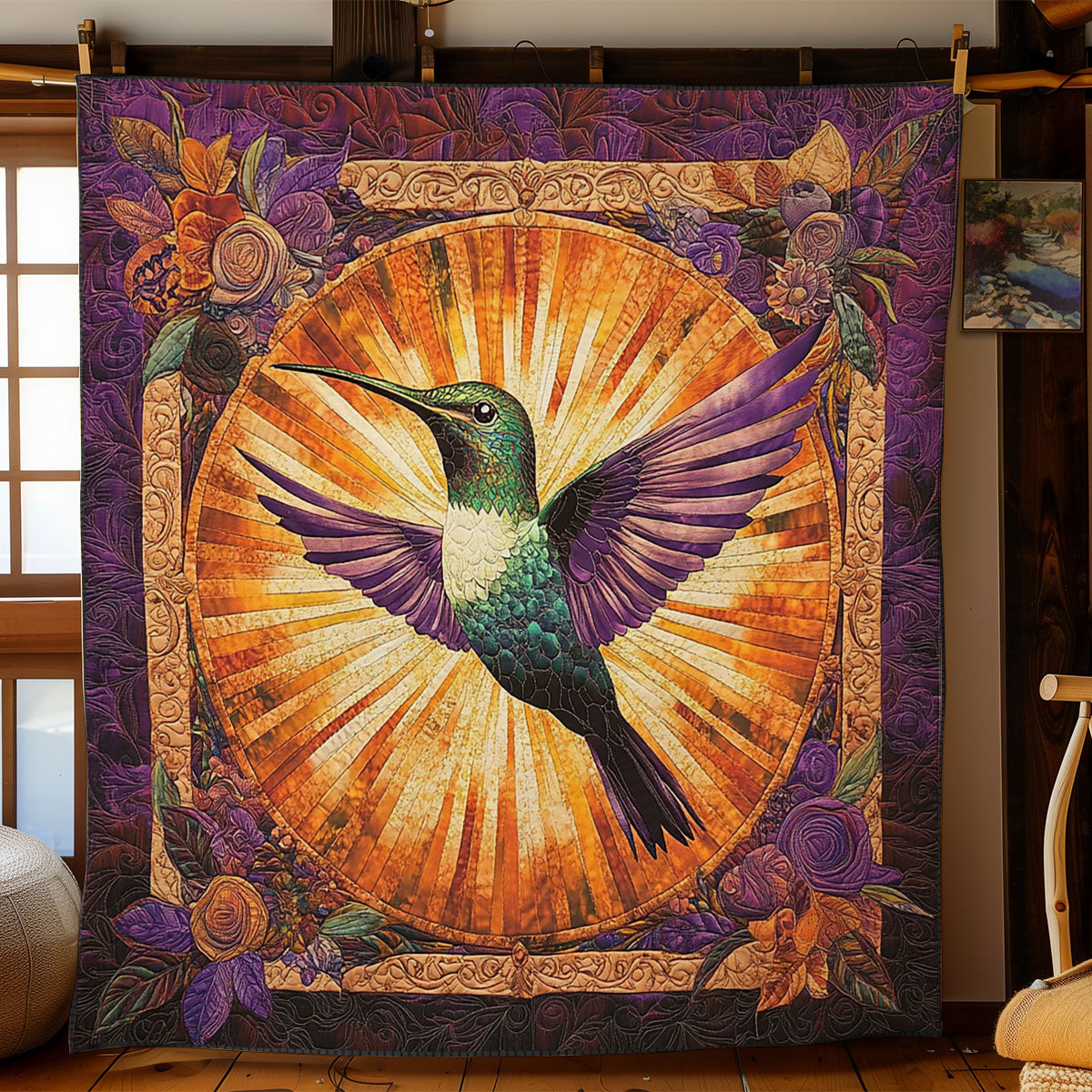 Mystic Hummingbird In Sun WY0402036CL Quilt