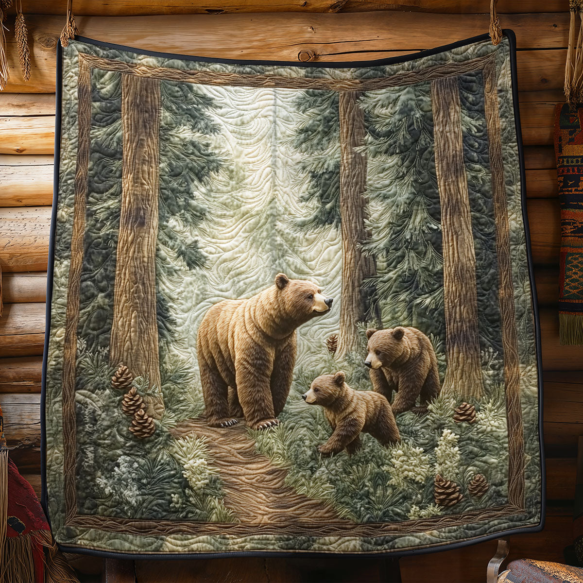 Forest Bears WY0705023CL Quilt