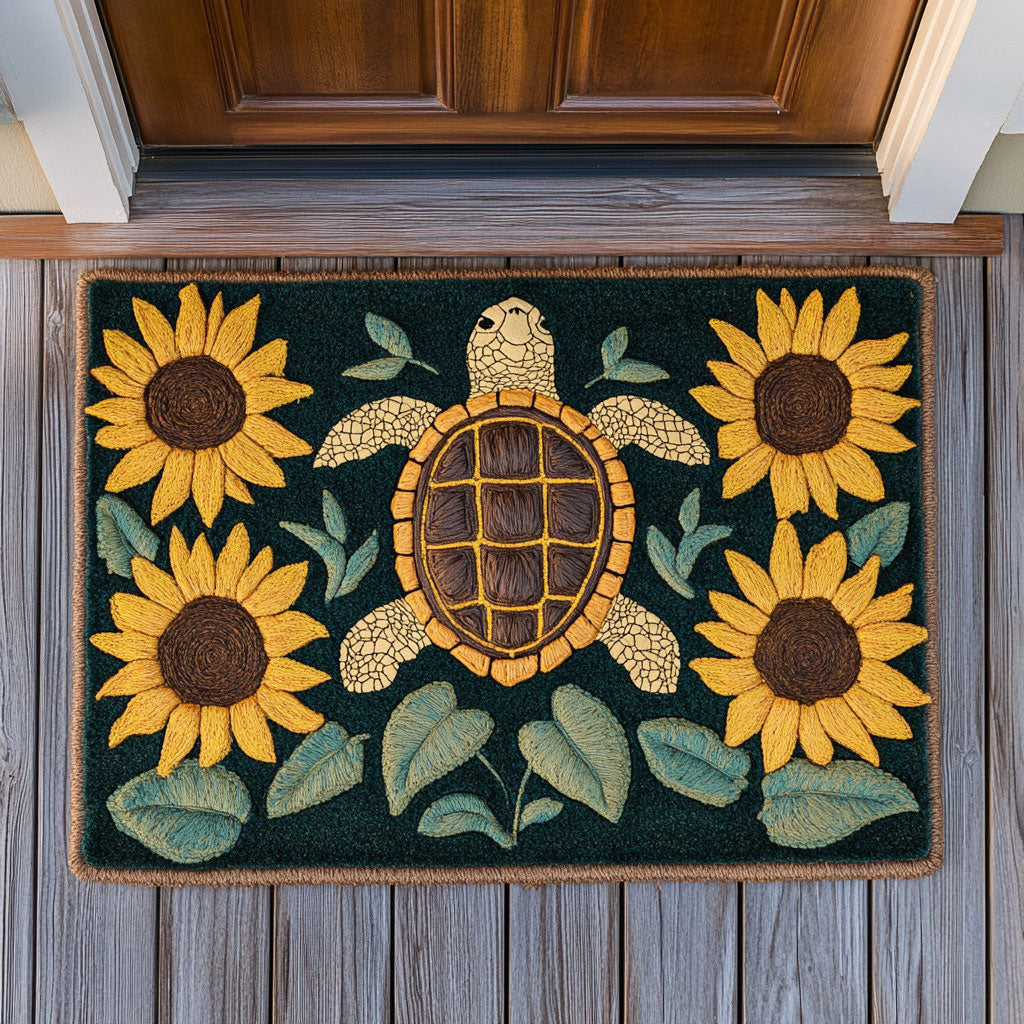 Sunflower Turtle CW0609048CL Doormat