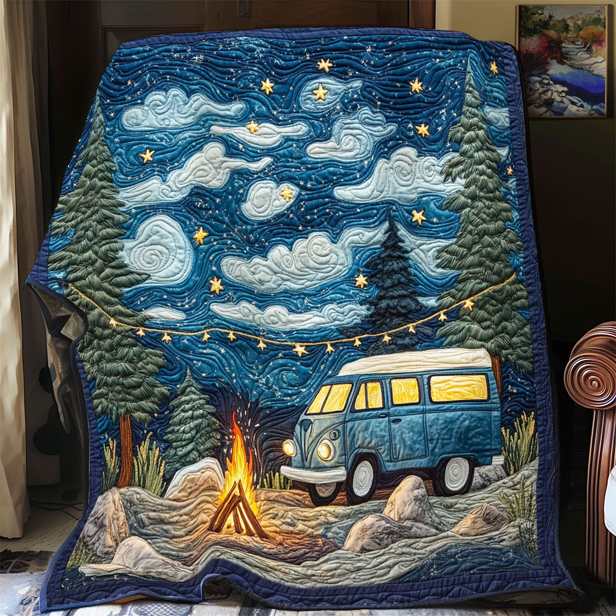 Midnight Campfire WY1003030CL Quilt