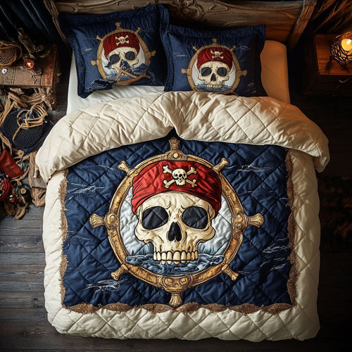 Golden Skull Nautical WY1607036CL Duvet Cover Set
