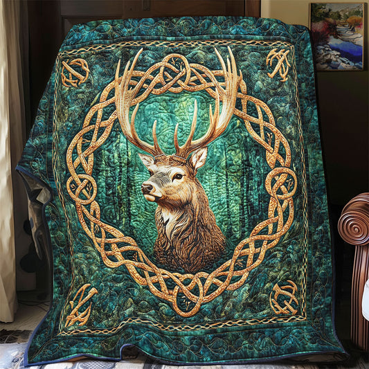 Deer In Royal Celtic WY0402011CL Quilt