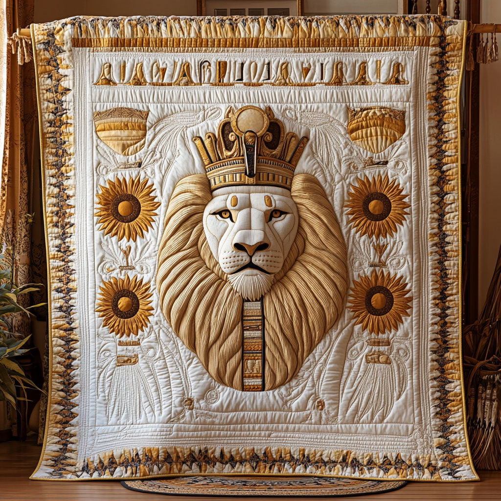 Golden Pharaoh Lion WY1507015CL Quilt