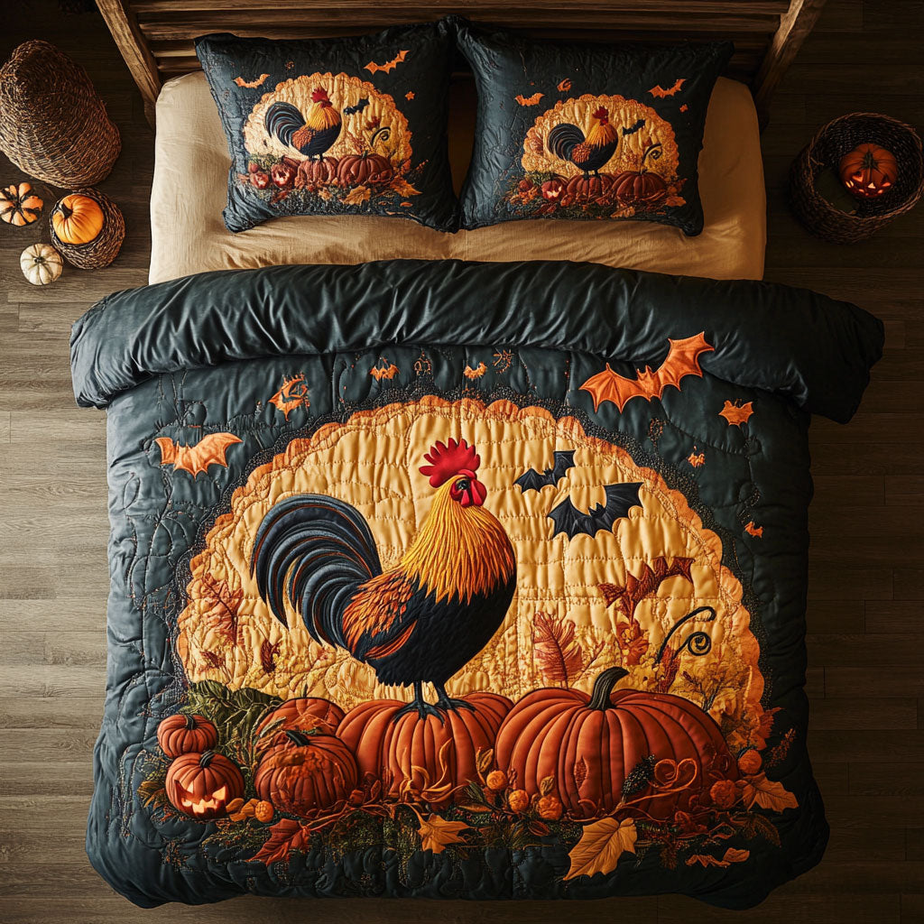 Rooster Halloween WY1607039CL Duvet Cover Set