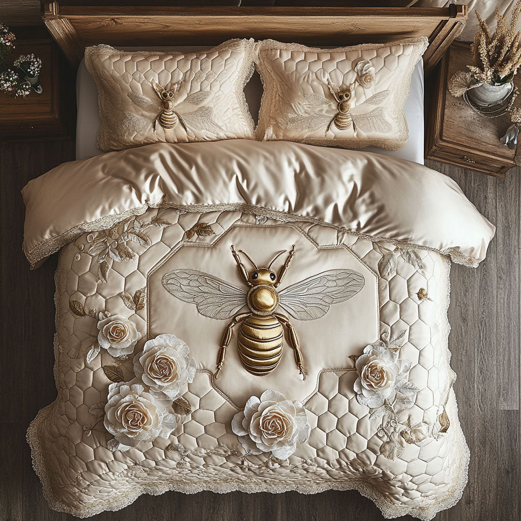 Elegant Flower Bee WY2605005CL Duvet Cover Set