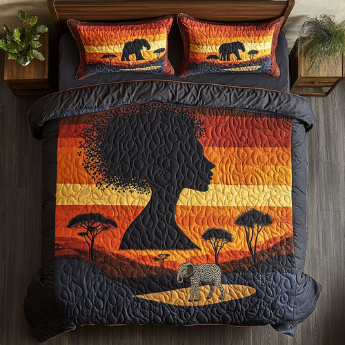 Black Women And Sunset WY0306003CL Duvet Cover Set