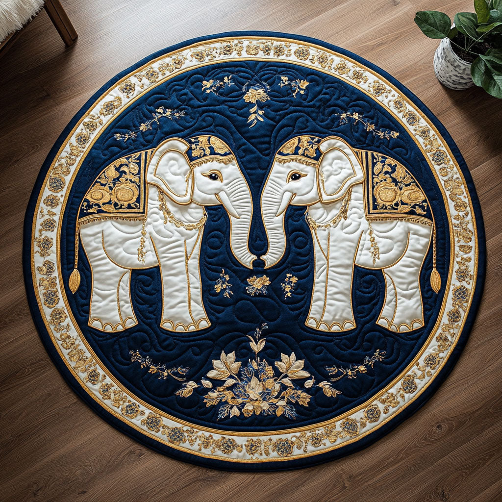 Elephant CM2904046CL Quilted Round Mat