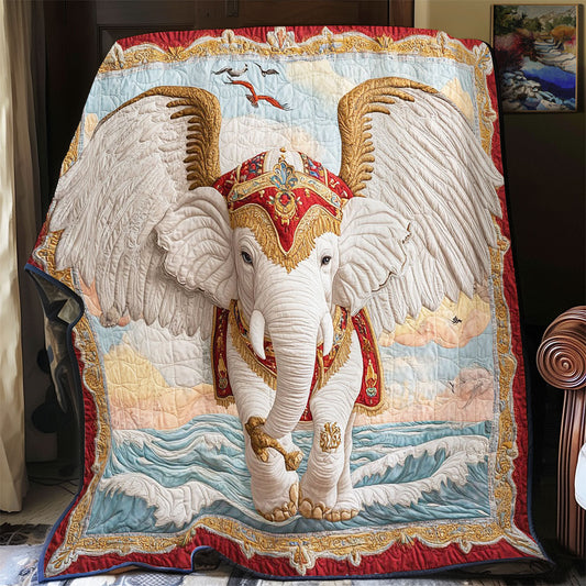 Royal Elephant In Ocean WY1002131CL Quilt