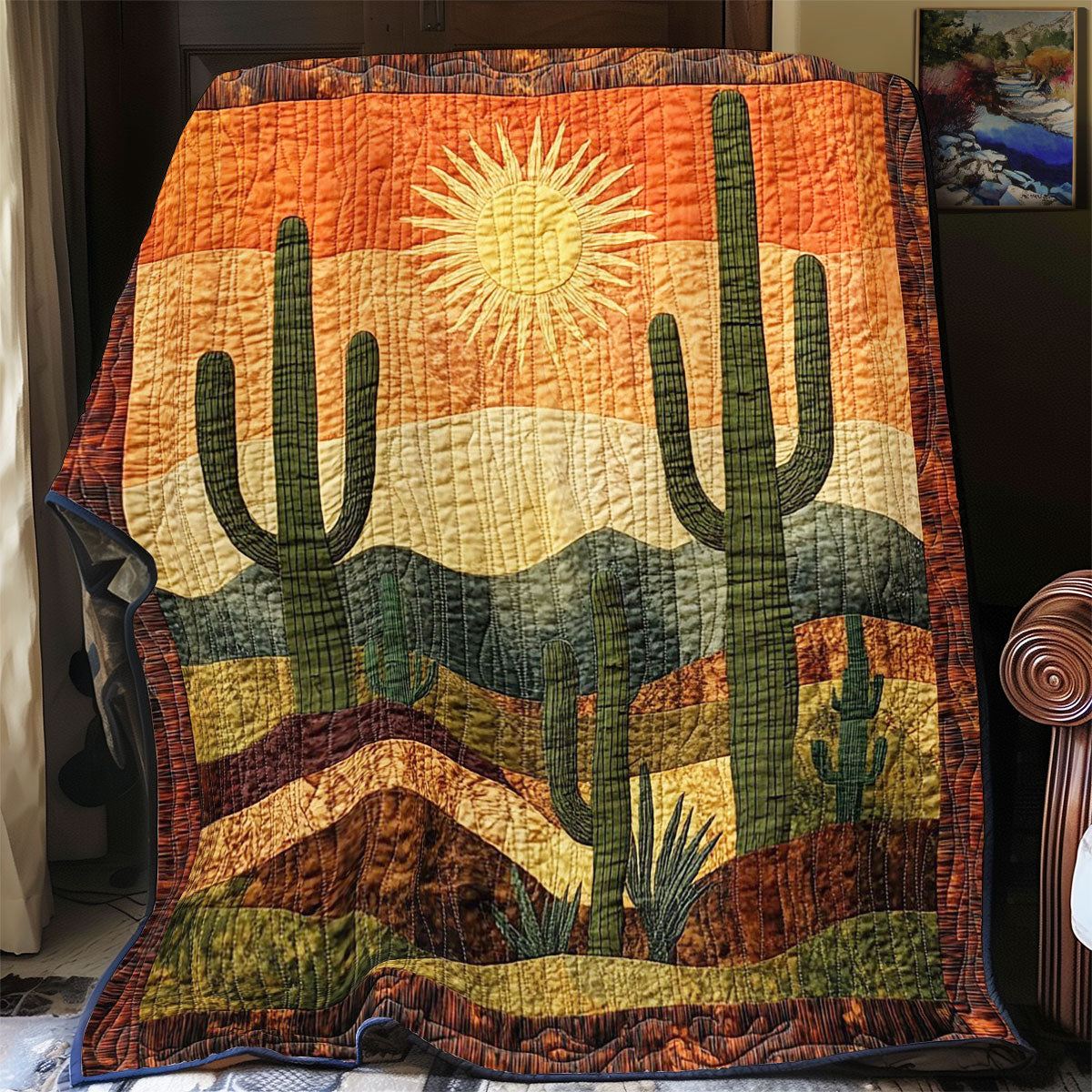 Rustic Cactus Charm WY1203037CL Quilt