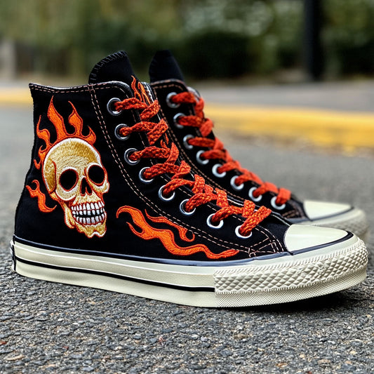 Skull Shine WN1209026CL Canvas High-Tops