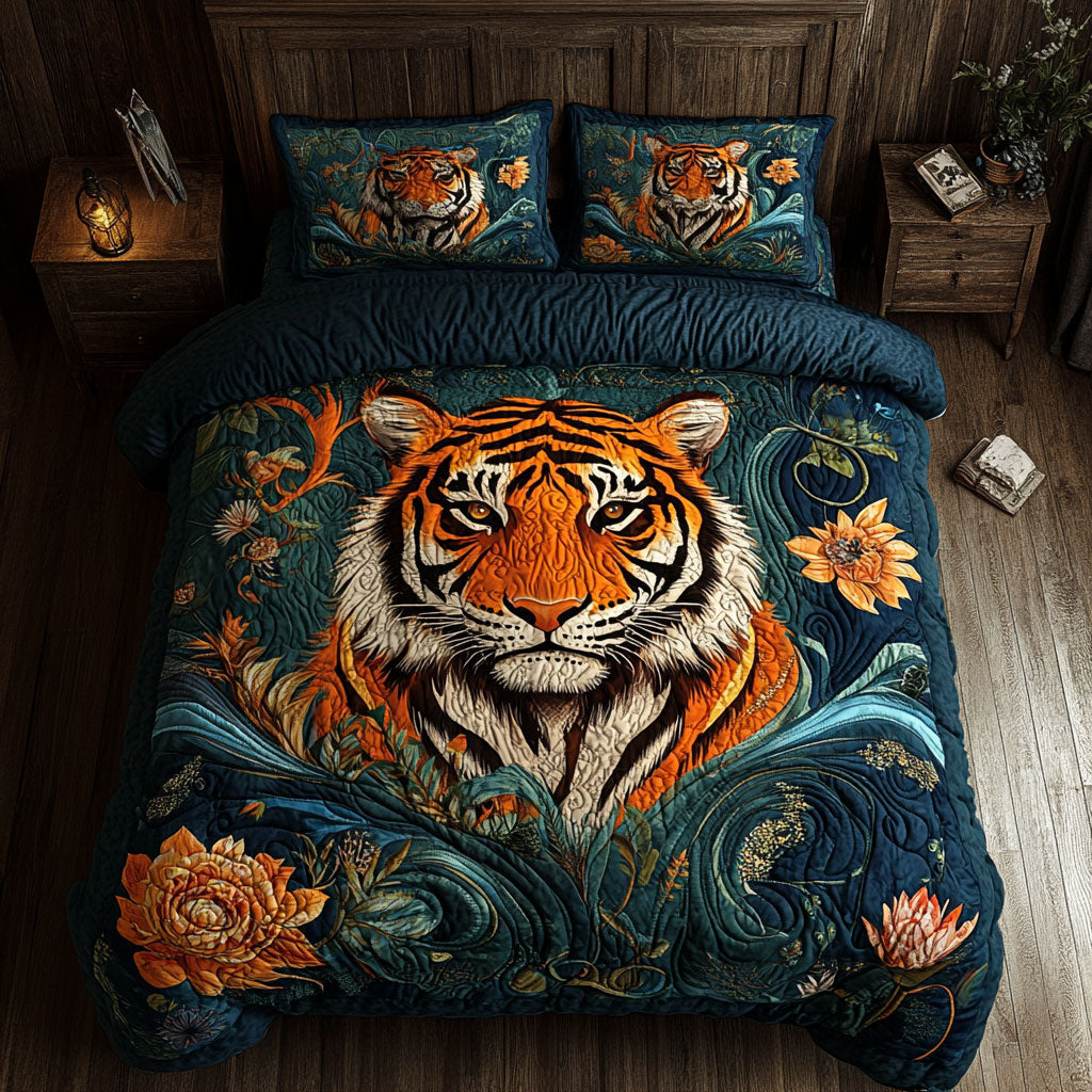 Royal Tiger In Forest WY1401059CL Duvet Cover Set