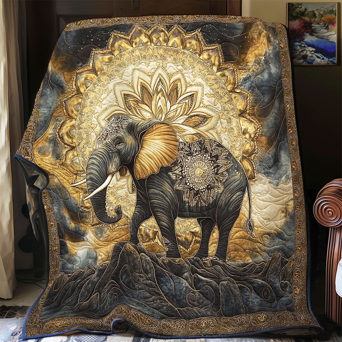 Mystic Elephant Reverie WY1103049CL Quilt