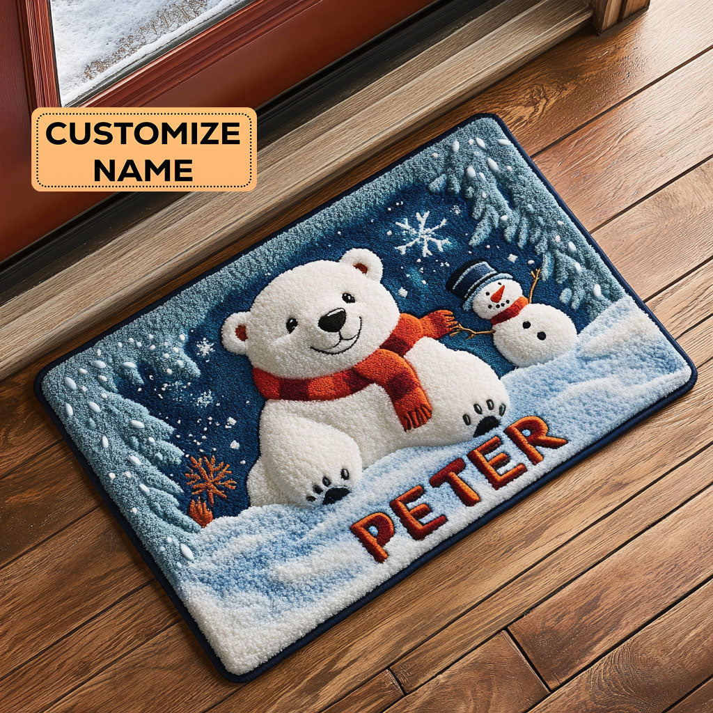 Winter Cub CP1808014CL Personalized Doormat
